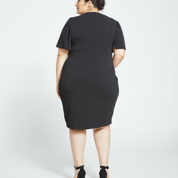 NWT Universal Standard Modiva Twist Dress Crepe Jersey PLUS SIZE 4XL 38-40 Black - Picture 3 of 4